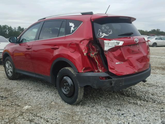 2T3ZFREVXFW162169 - 2015 TOYOTA RAV4 LE RED photo 3