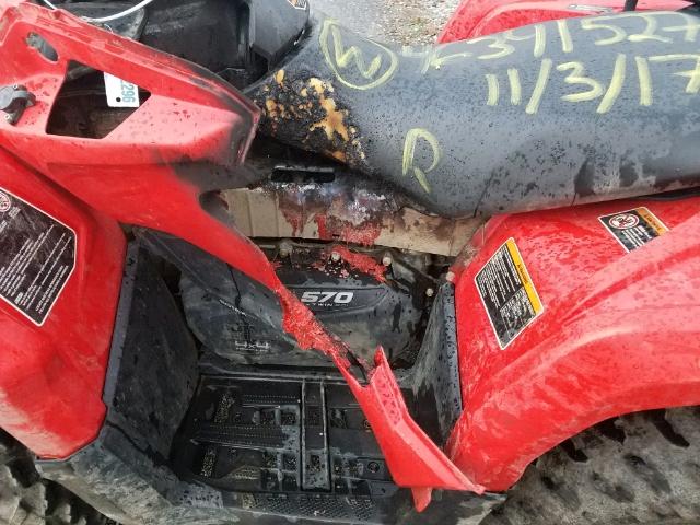 3JBLGAT29GJ001509 - 2016 CAN-AM OUTLANDER RED photo 9