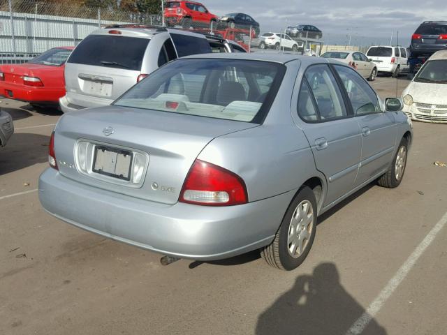 3N1CB51D62L672272 - 2002 NISSAN SENTRA XE SILVER photo 4