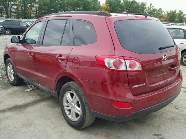 5XYZGDAB8CG166548 - 2012 HYUNDAI SANTA FE G BURGUNDY photo 3