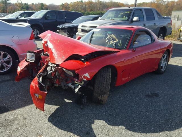 JM1FD3315P0200614 - 1993 MAZDA RX7 RED photo 2