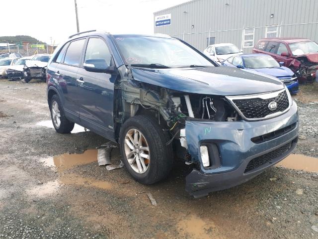 5XYKTCA61FG579815 - 2015 KIA SORENTO LX BLUE photo 1