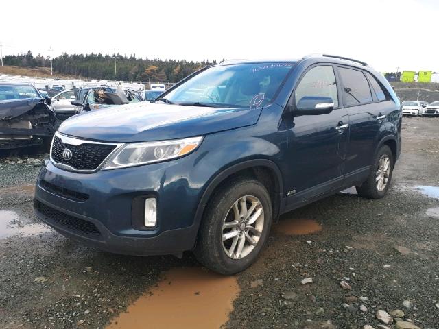 5XYKTCA61FG579815 - 2015 KIA SORENTO LX BLUE photo 2