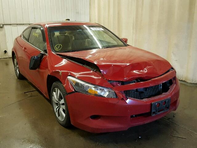 1HGCS12899A011409 - 2009 HONDA ACCORD EXL RED photo 1