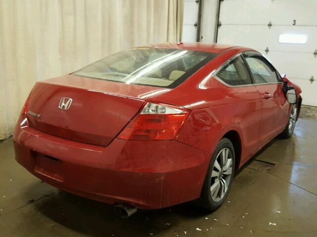 1HGCS12899A011409 - 2009 HONDA ACCORD EXL RED photo 4