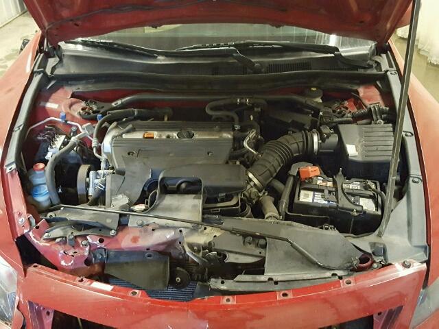 1HGCS12899A011409 - 2009 HONDA ACCORD EXL RED photo 7