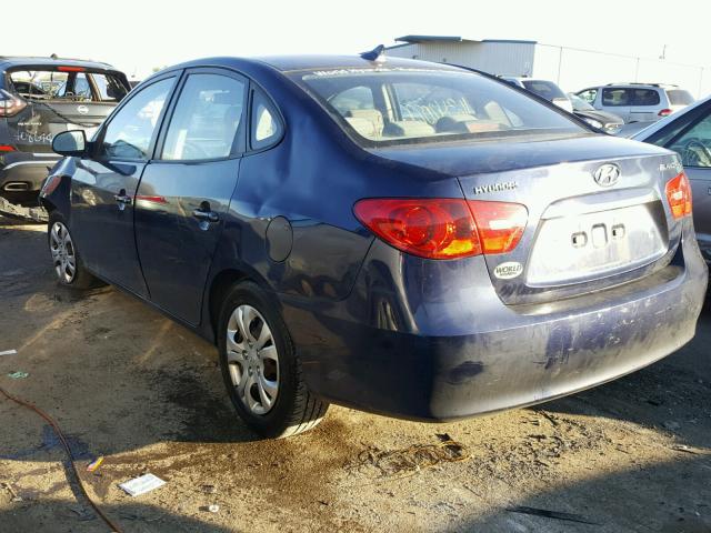 KMHDU4AD3AU164900 - 2010 HYUNDAI ELANTRA BL BLUE photo 3