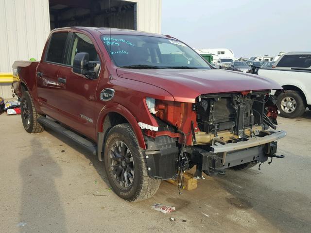 1N6AA1E51HN542196 - 2017 NISSAN TITAN SV RED photo 1