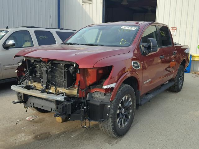 1N6AA1E51HN542196 - 2017 NISSAN TITAN SV RED photo 2