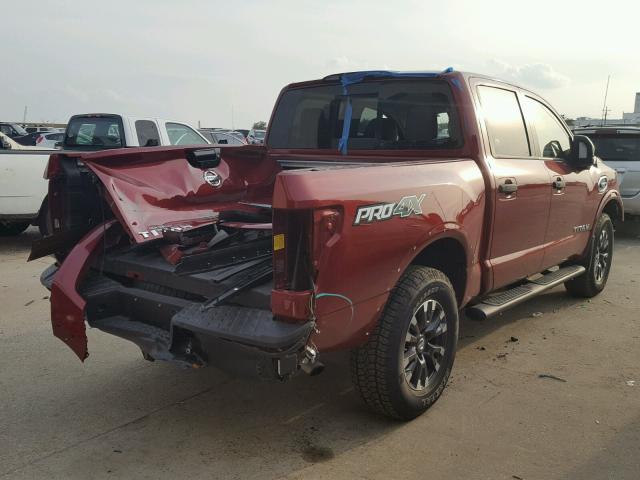 1N6AA1E51HN542196 - 2017 NISSAN TITAN SV RED photo 4