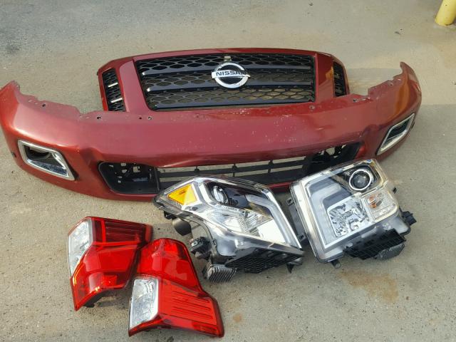 1N6AA1E51HN542196 - 2017 NISSAN TITAN SV RED photo 9