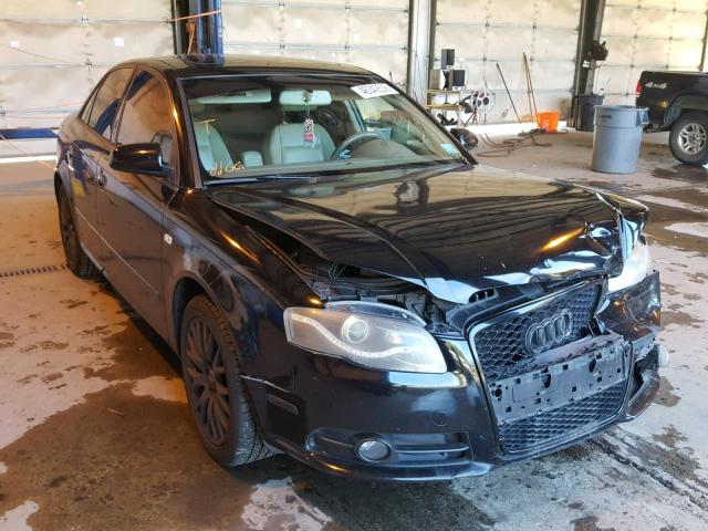 WAUAF78E18A144350 - 2008 AUDI A4 2.0T BLACK photo 1