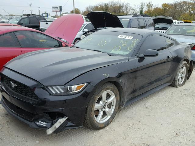 1FA6P8AM7F5350197 - 2015 FORD MUSTANG BLACK photo 2