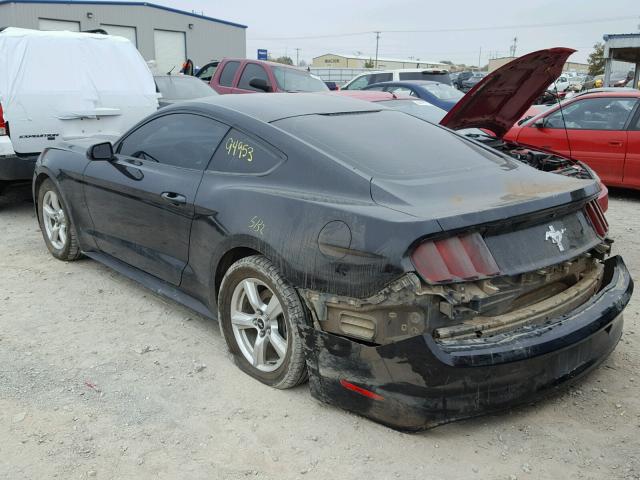 1FA6P8AM7F5350197 - 2015 FORD MUSTANG BLACK photo 3