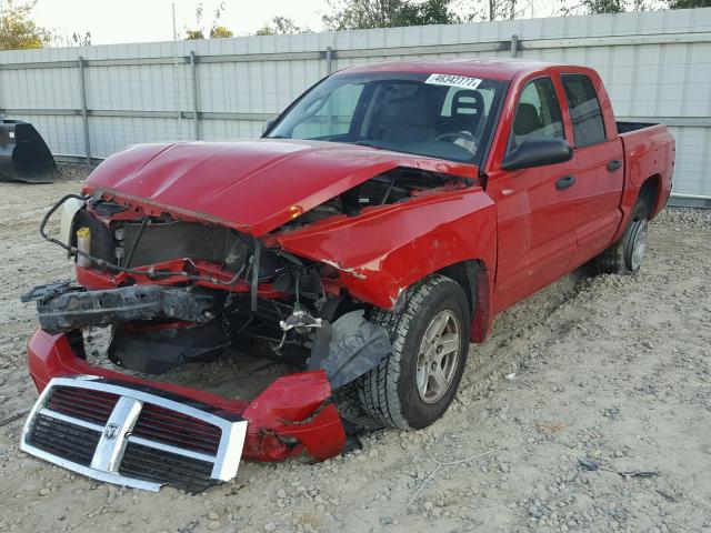 1D7HE48N95S237387 - 2005 DODGE DAKOTA QUA RED photo 2