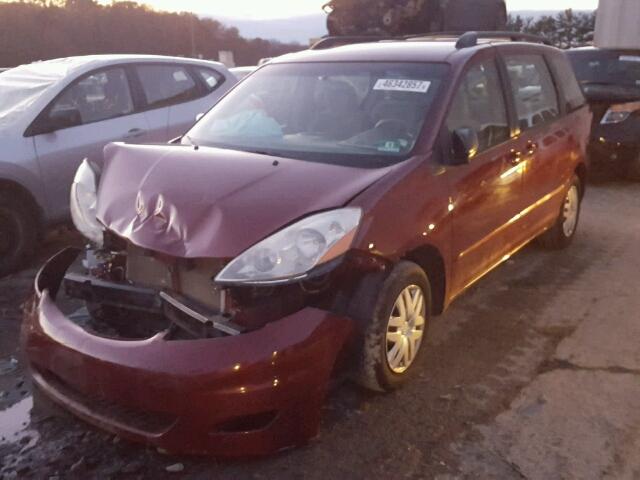 5TDZK23C77S081122 - 2007 TOYOTA SIENNA CE RED photo 2