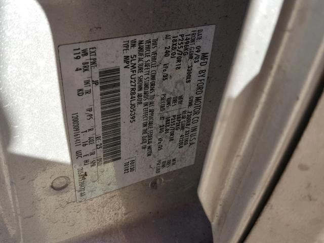 5LMFU27R84LJ05395 - 2004 LINCOLN NAVIGATOR 银色 照片 10