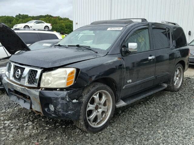 5N1AA08B95N723360 - 2005 NISSAN ARMADA SE BLACK photo 2