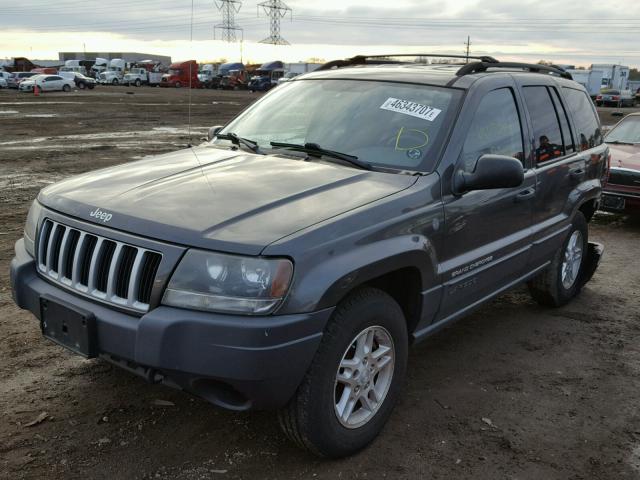 1J4GW48S04C353475 - 2004 JEEP GRAND CHER GRAY photo 2