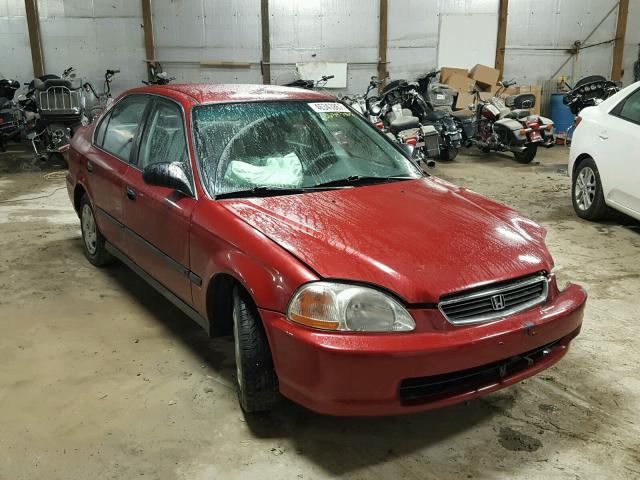 1HGEJ6675VL000299 - 1997 HONDA CIVIC LX RED photo 1