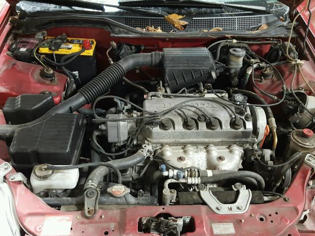 1HGEJ6675VL000299 - 1997 HONDA CIVIC LX RED photo 7