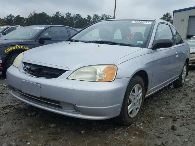 1HGEM21563L070137 - 2003 HONDA CIVIC LX SILVER photo 2