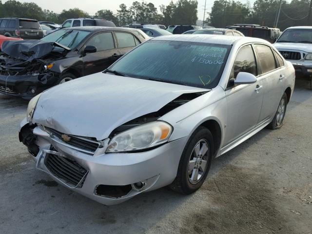 2G1WB5EK1A1130606 - 2010 CHEVROLET IMPALA LT SILVER photo 2