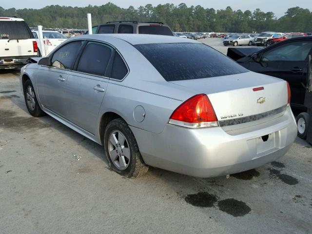 2G1WB5EK1A1130606 - 2010 CHEVROLET IMPALA LT SILVER photo 3