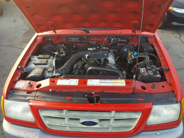 1FTYR10C31PA27582 - 2001 FORD RANGER RED photo 7