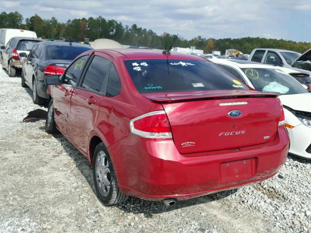 1FAHP36N09W217972 - 2009 FORD FOCUS SES RED photo 3