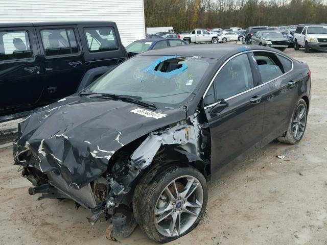 3FA6P0K94DR153123 - 2013 FORD FUSION BLACK photo 2