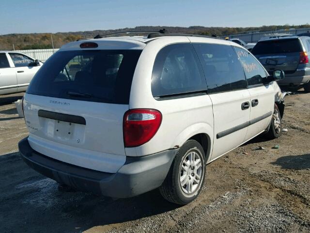 1D4GP25R85B179593 - 2005 DODGE CARAVAN SE WHITE photo 4