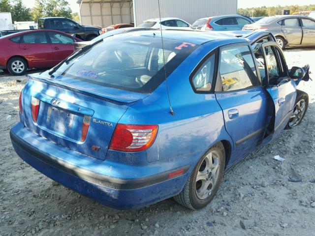 KMHDN56D36U190660 - 2006 HYUNDAI ELANTRA GL BLUE photo 4