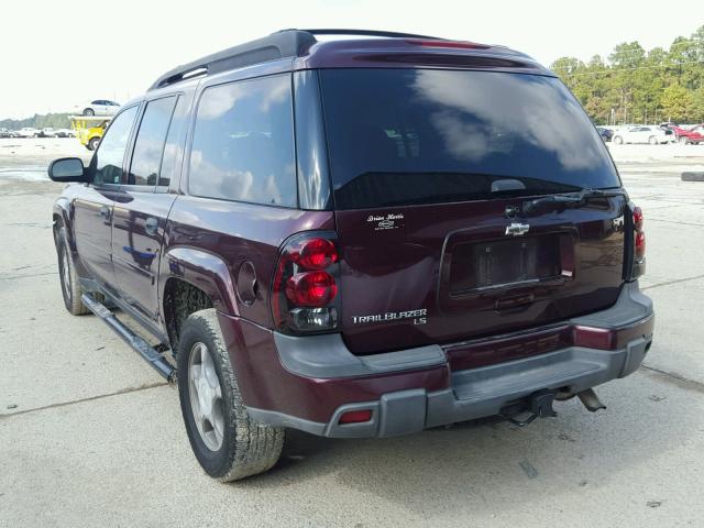 1GNES16S666124835 - 2006 CHEVROLET TRAILBLAZE MAROON photo 3