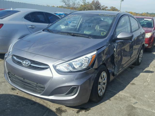 KMHCT4AE3FU876077 - 2015 HYUNDAI ACCENT GLS GRAY photo 2