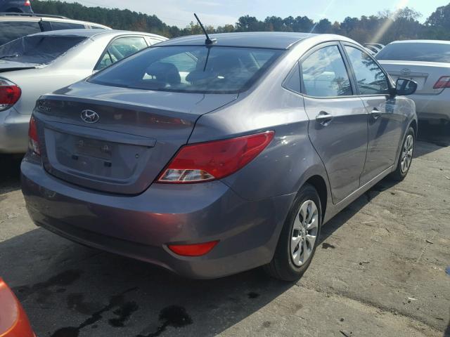 KMHCT4AE3FU876077 - 2015 HYUNDAI ACCENT GLS GRAY photo 4