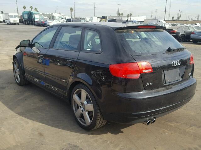 WAUKD78P77A218705 - 2007 AUDI A3 S-LINE BLACK photo 3