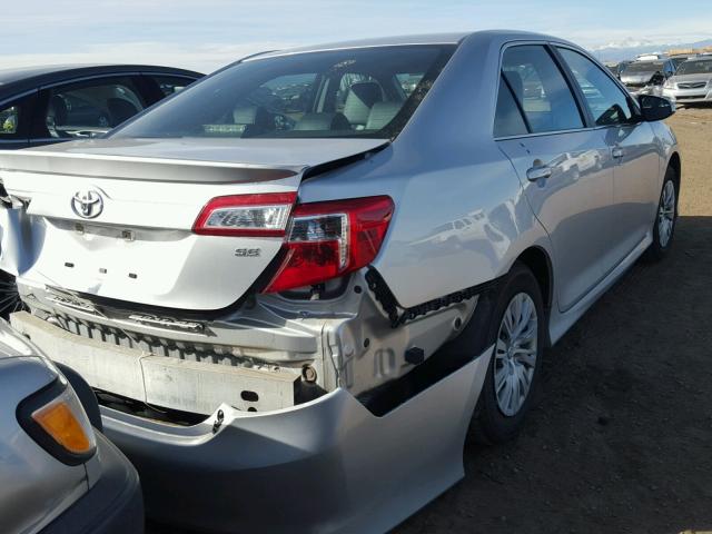 4T1BF1FK1DU275909 - 2013 TOYOTA CAMRY L SILVER photo 4