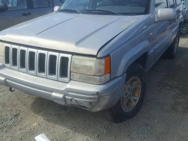 1J4GZ78YXWC312335 - 1998 JEEP GRAND CHER SILVER photo 9