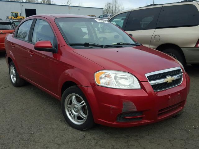 KL1TD5DE5AB099352 - 2010 CHEVROLET AVEO LS RED photo 1