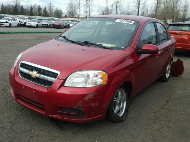 KL1TD5DE5AB099352 - 2010 CHEVROLET AVEO LS RED photo 2