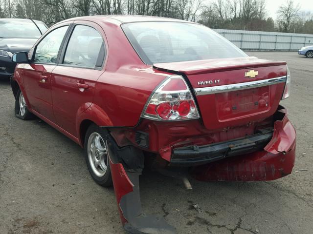 KL1TD5DE5AB099352 - 2010 CHEVROLET AVEO LS RED photo 3