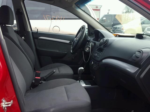 KL1TD5DE5AB099352 - 2010 CHEVROLET AVEO LS RED photo 5