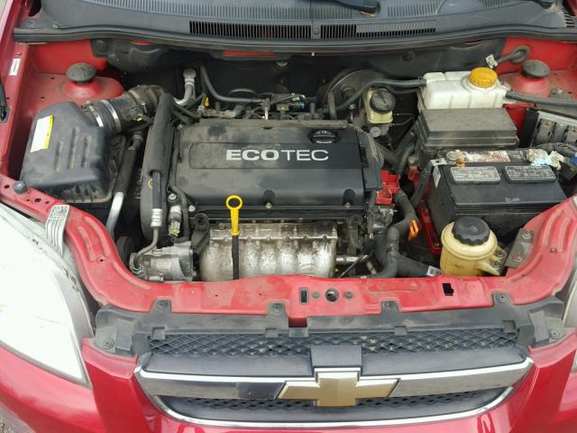 KL1TD5DE5AB099352 - 2010 CHEVROLET AVEO LS RED photo 7
