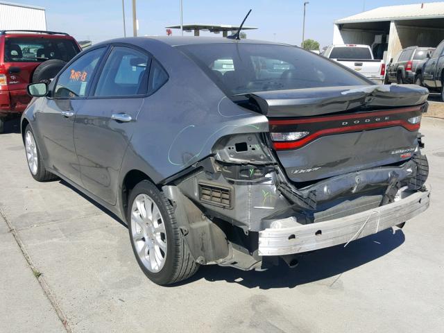 1C3CDFCH3DD322320 - 2013 DODGE DART LIMIT GRAY photo 3