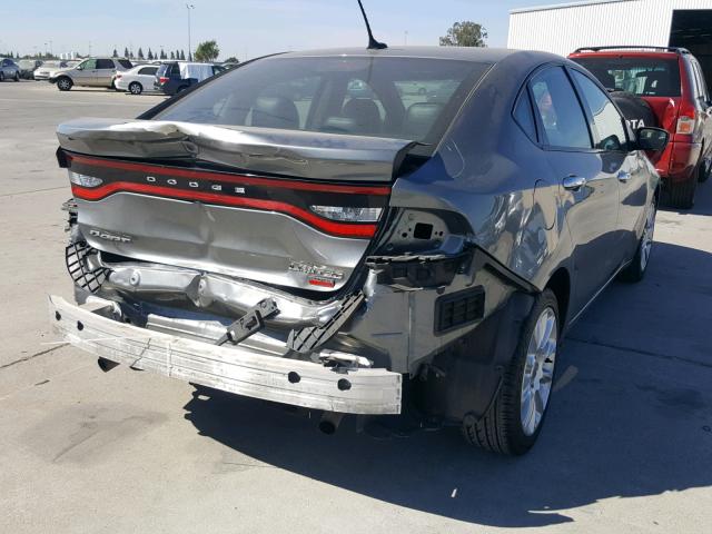 1C3CDFCH3DD322320 - 2013 DODGE DART LIMIT GRAY photo 4