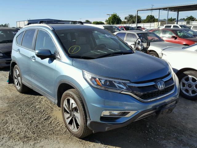 5J6RM4H94FL115398 - 2015 HONDA CR-V TOURI BLUE photo 1