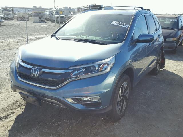 5J6RM4H94FL115398 - 2015 HONDA CR-V TOURI BLUE photo 2