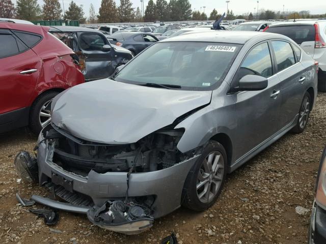 3N1AB7AP8DL663573 - 2013 NISSAN SENTRA S GRAY photo 2