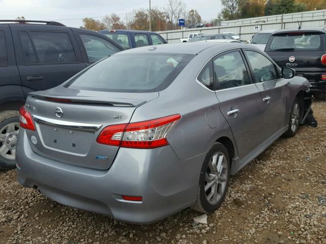 3N1AB7AP8DL663573 - 2013 NISSAN SENTRA S GRAY photo 4